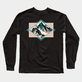 Watercolor Mountain Landscape ' Long Sleeve T-Shirt